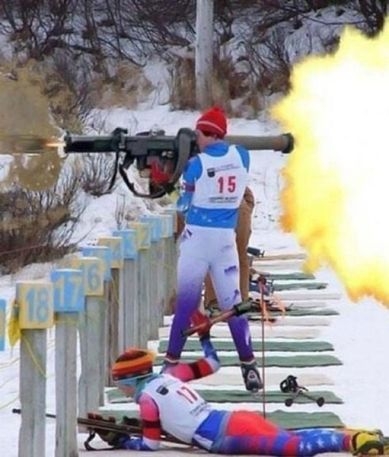 Esélynövelés egy biatlon versenyen :P