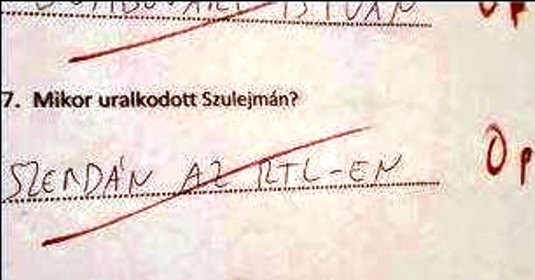 Egy nulla pontos válasz