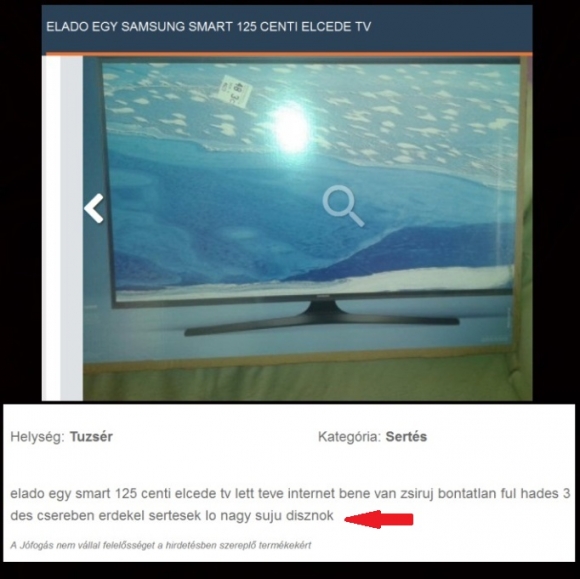 A nap ajánlata - elcede tv eladó