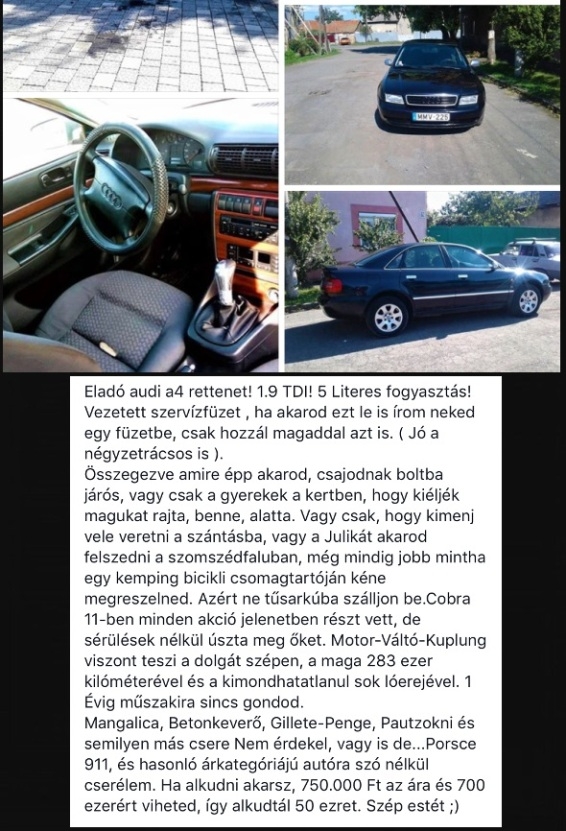 A4 rettenet eladó :P