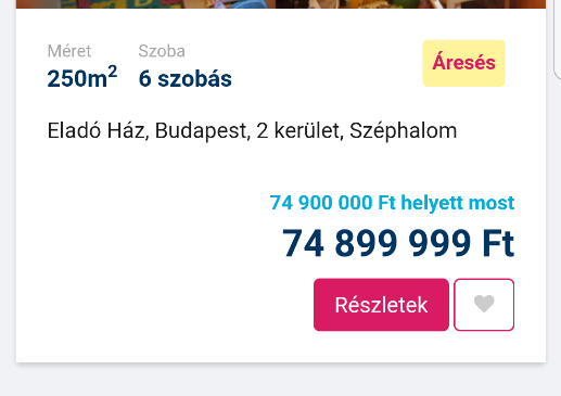 Brutális áresés