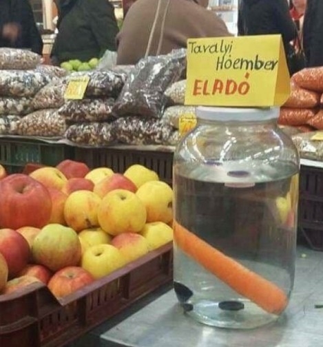 A vásárcsarnokban akadtunk rá a nap ajánlatára