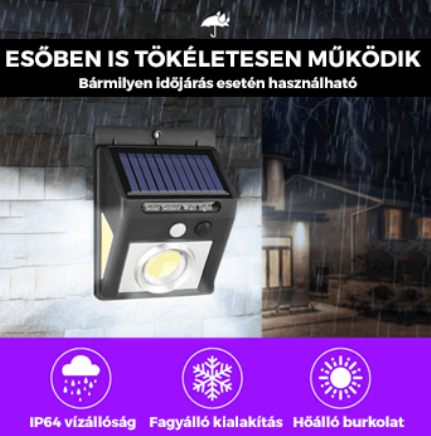 Újfajta mozgásérzékelős COB LED lámpa - Féláras akció! (x)