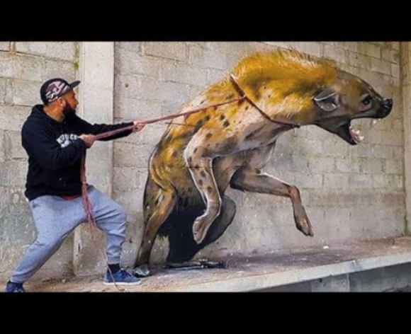 Bizarr utcai graffiti